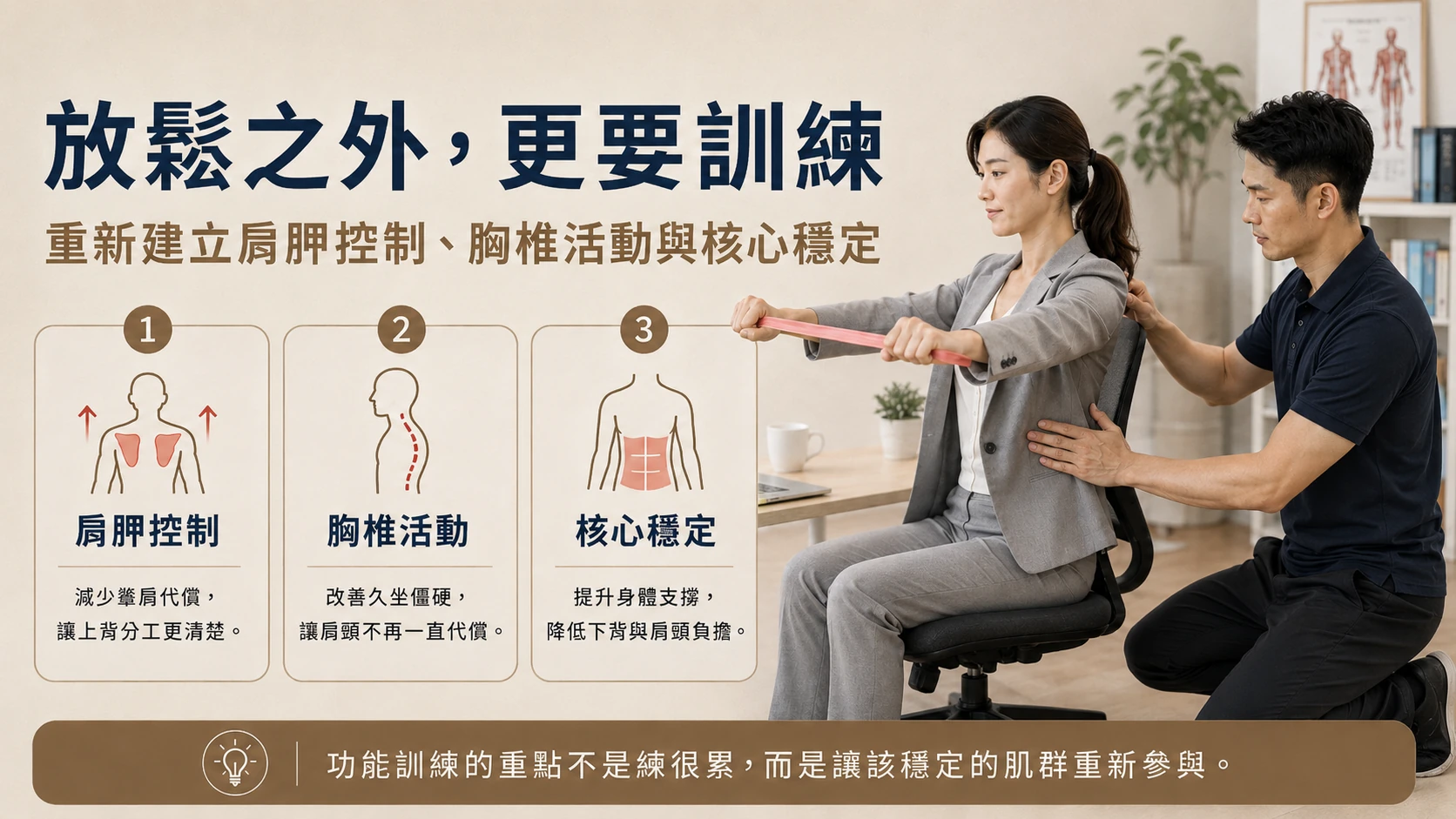 放鬆之外更要訓練重點圖